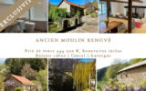 Ancien moulin renové avec grange et terrain à Boisset 15600 – 5 pièces – 4 chambres