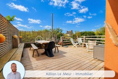 Treffiagat – Maison de famille entre mer et lumière – à 345 m de la plage, grande terrasse – 4 pièces – 3 chambres – 115 m²