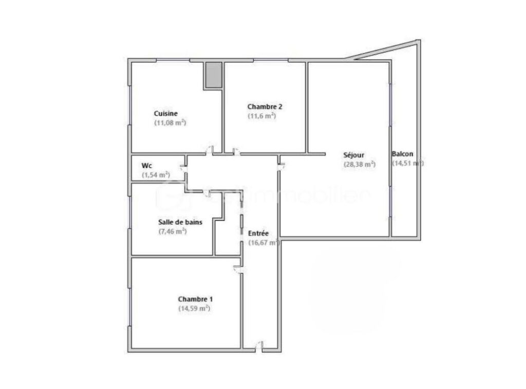 Appartement lumineux et spacieux proche centre ville de Montpellier ! – 3 pièces – 2 chambres – 91 m²