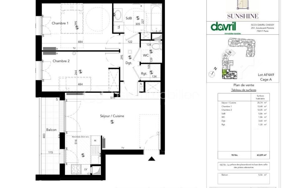 Appartement à vendre à Chessy