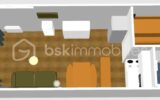 **EXCLUSIVITÉ – Studio avec coin cabine – Vue montagnes exceptionnelle** – 1 pièce – NR chambres – 21 m²