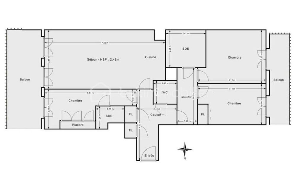 APPARTEMENT T4 – 78 M² PUTEAUX – ÉCO-QUARTIER DES BERGÈRES – MODULABLE + TERRASSES SUD – 4 pièces – 3 chambres – 78 m²