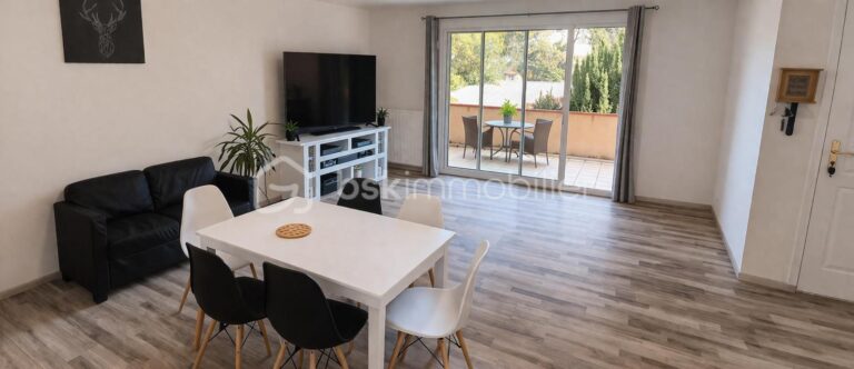 T5 meublé 119 m² – Balcon terrasse – Jardin – Garage – Vue dominante – Montastruc – 5 pièces – 4 chambres – 120 m²