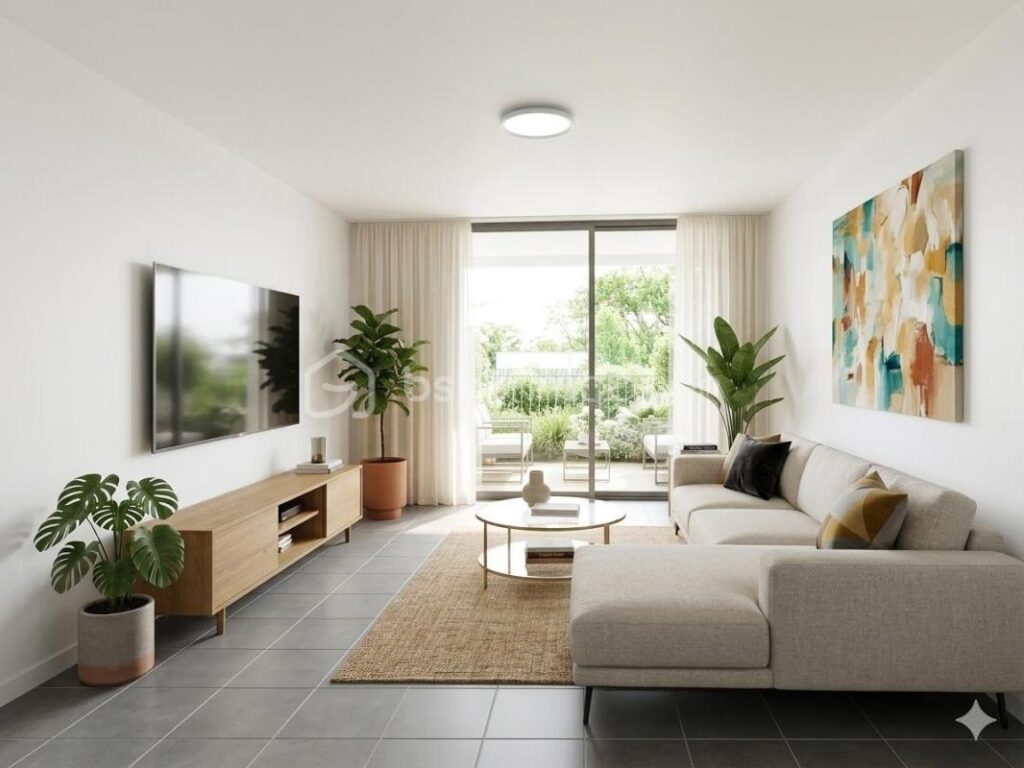 T2 avec grande terrasse et vue dégagée sur bois – 2 pièces – 1 chambre – 46 m²