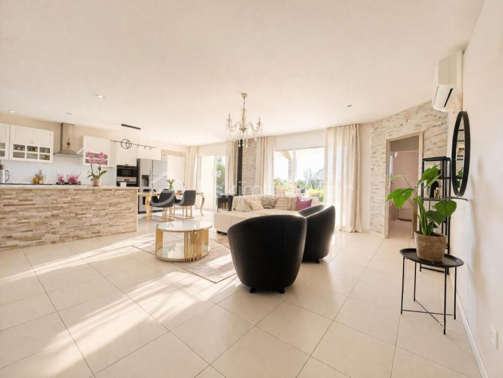 Maison récente de 113 m2 de plain-pied avec piscine, 3 chambres – 5 pièces – 3 chambres – 113 m²