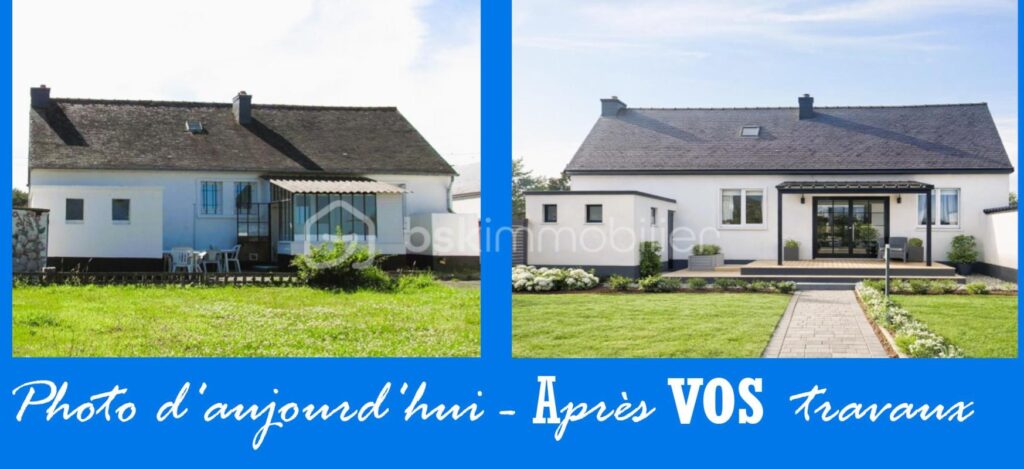 Maison pieds dans la RIA d&rsquo;ETEL – 5 pièces – 3 chambres – 80 m²