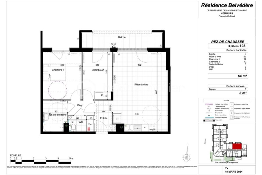 Appartement à vendre à Nemours