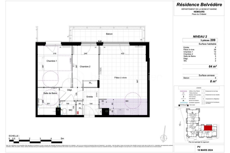 Appartement à vendre à Nemours