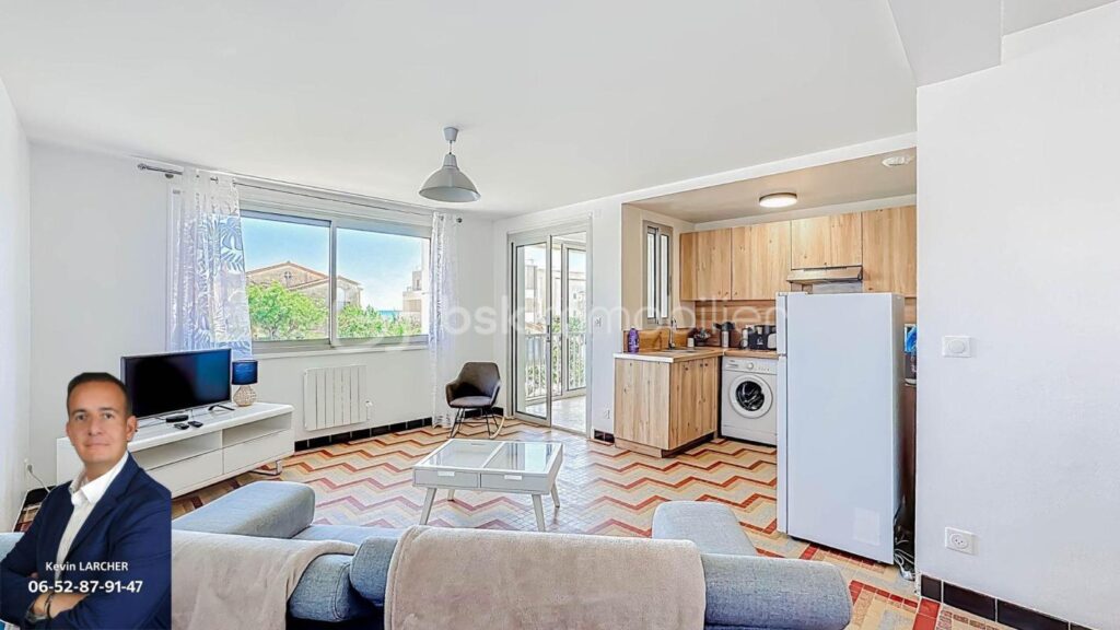 *** Appartement T3 rénové avec parking Vue MER à PALAVAS *** – 3 pièces – 2 chambres – 60 m²