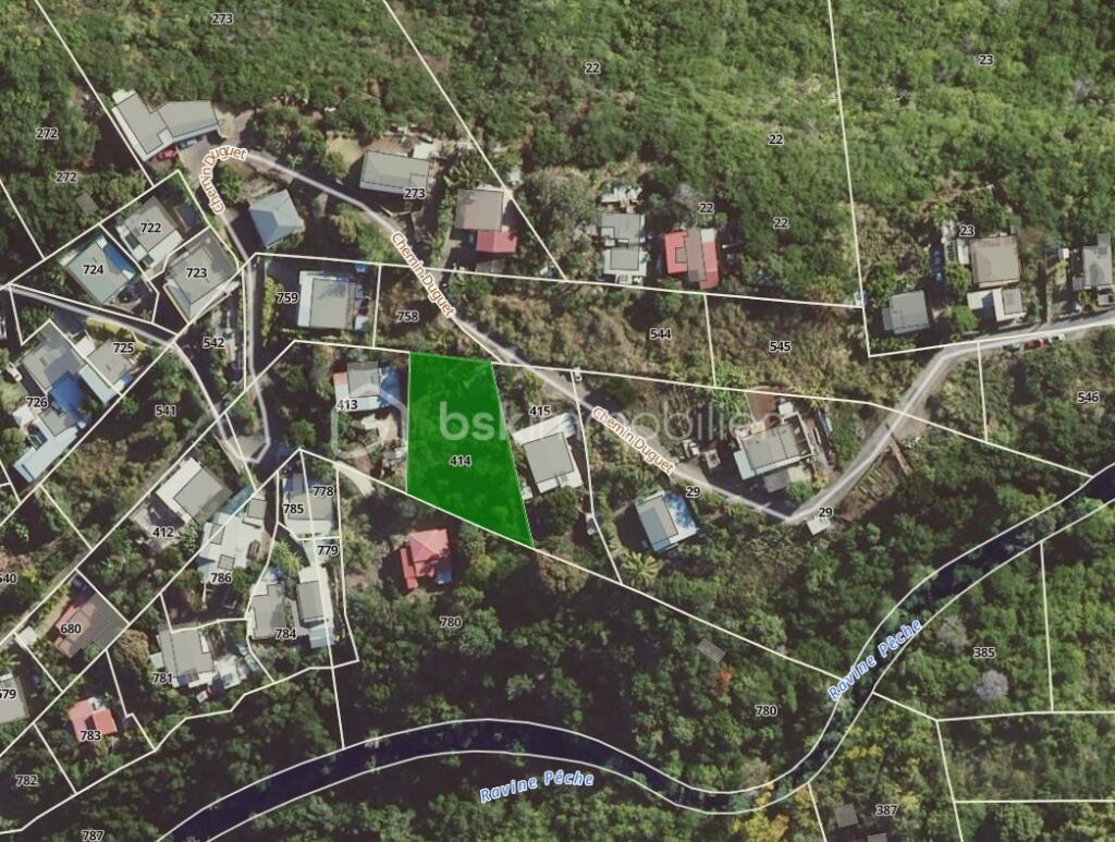 🌴 **RARE – TERRAIN PLAT AVEC VUE MER – SAINT-LEU** 🌊 – NR pièces – NR chambres – 1070 m²