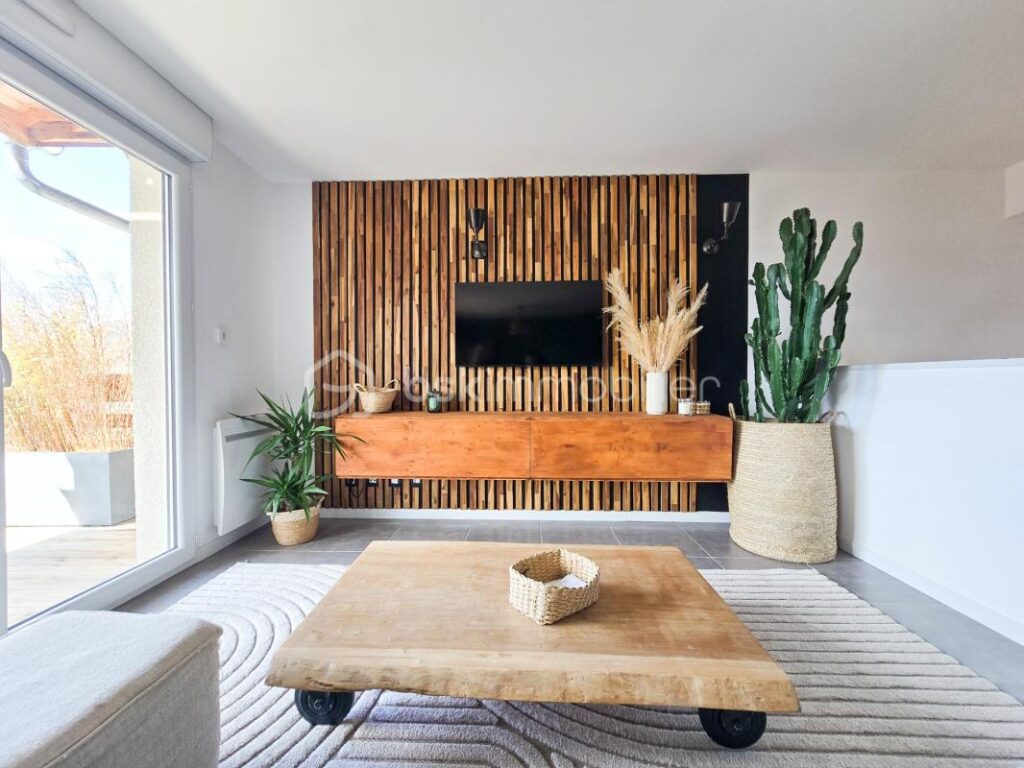 Saint-Martin-d’Uriage – Duplex inversé avec terrasse plein sud et vue montagne exceptionnelle – 3 pièces – 2 chambres – 58 m²