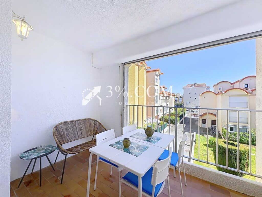 Appartement 2 pièces, balcon, vue port & place de parking, R – 2 pièces – 1 chambre – 24 m²