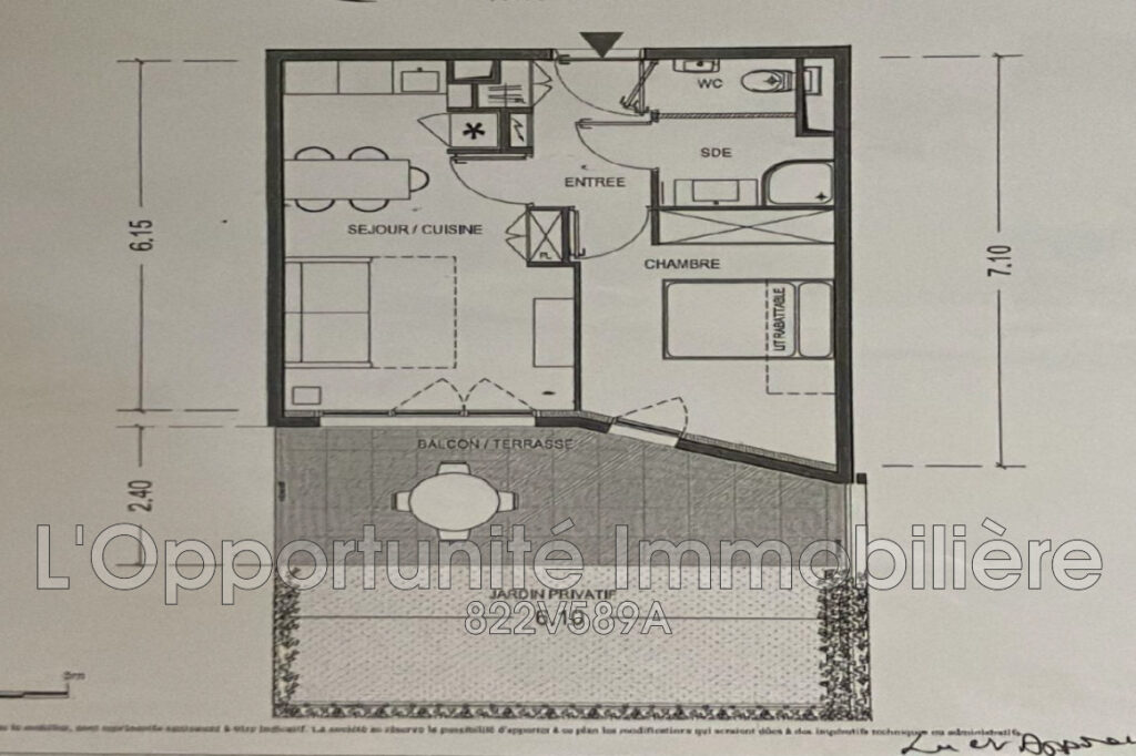 vente Idéal investisseur 2 Pièce(s) – 2 pièces – 1 chambre – 35.72 m²