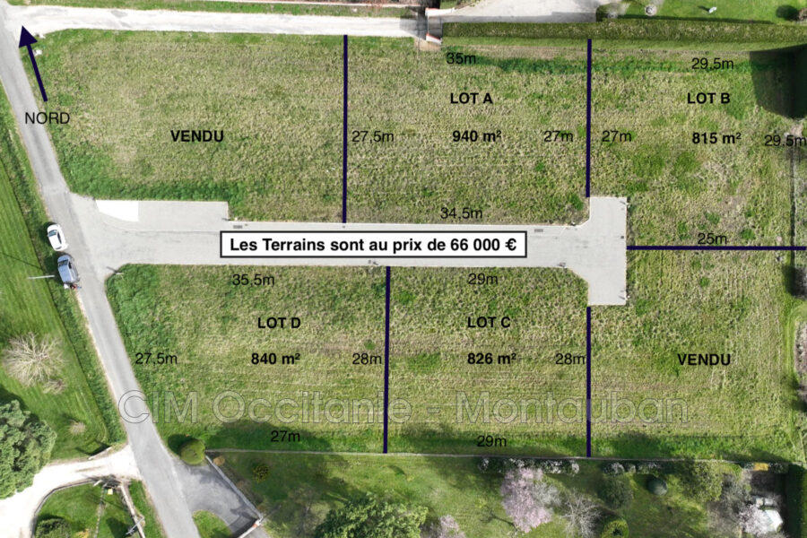 Terrain à vendre à Villebrumier