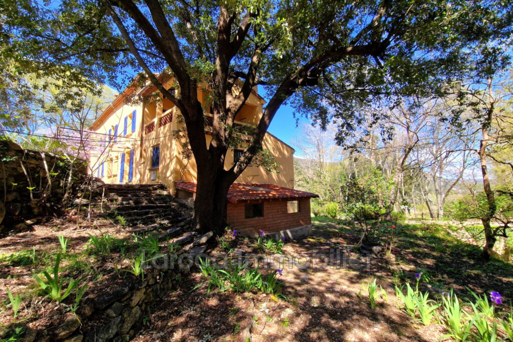 Mas de caractère avec piscine, vue montagne et terrain arboré  – 9 pièces – 5 chambres – 237.00 m²