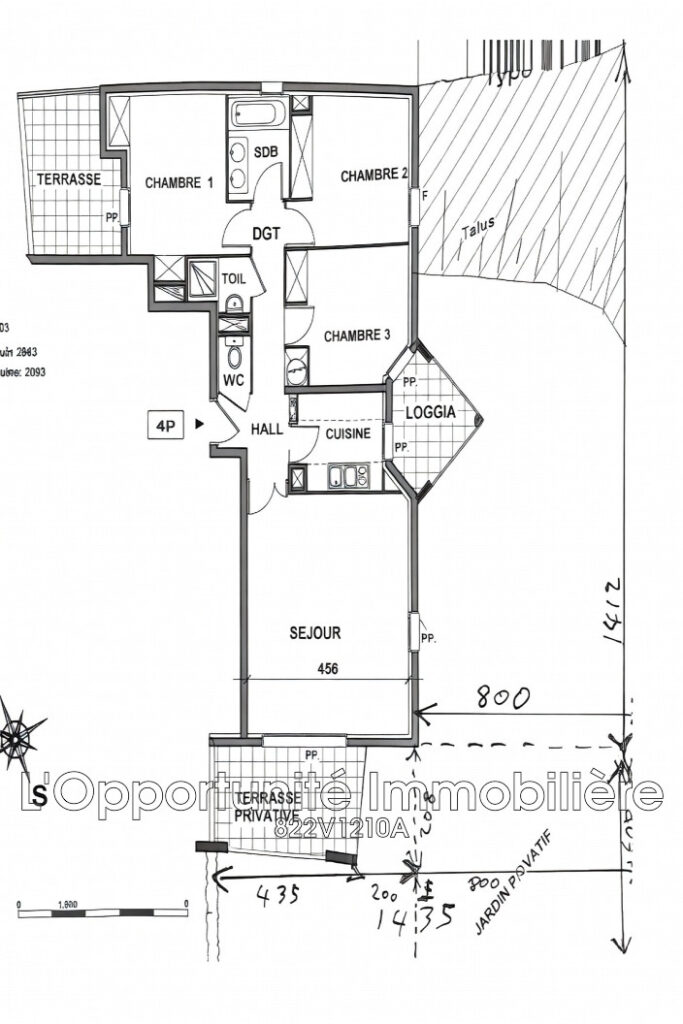vente appartement 4 Pièce(s) – 4 pièces – 3 chambres – 75.27 m²