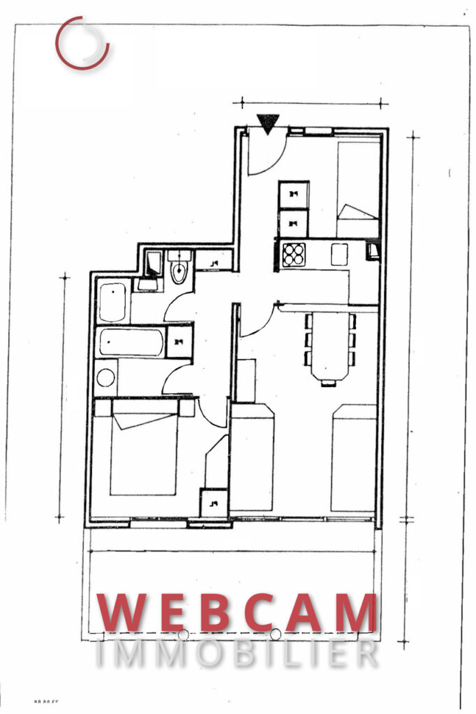 vente appartement 3 Pièce(s) – 3 pièces – 2 chambres – 38.71 m²