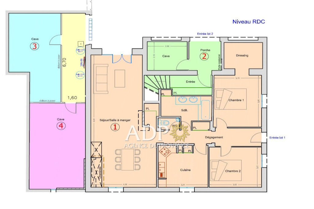 vente appartement 3 Pièce(s) – 3 pièces – 2 chambres – 93.30 m²