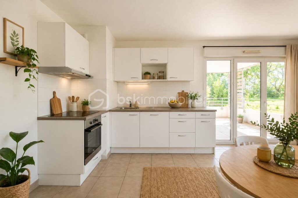 Joli T3 en étage avec terrasse couverte et vue dégagée / Stationnement privatif en sous-sol – 3 pièces – 2 chambres – 64 m²