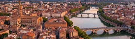 Toulouse vue Garonne aérienne