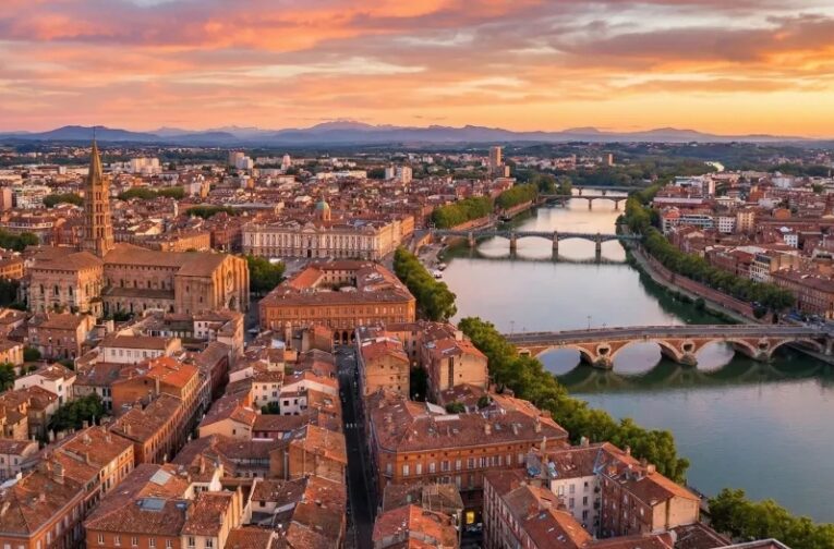 Toulouse vue Garonne aérienne