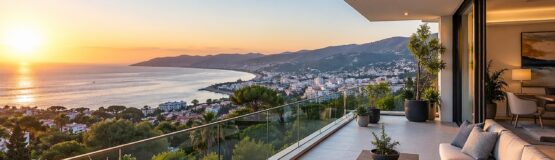 illustration vue mer balcon terrasse
