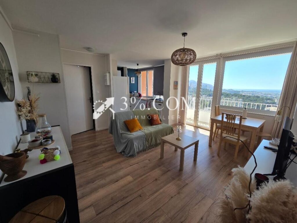 3%.COM MARSEILLE VOUS PROPOSE 13009 – LA ROUVIERE LOCATION D – 2 pièces – 1 chambre – 39 m²
