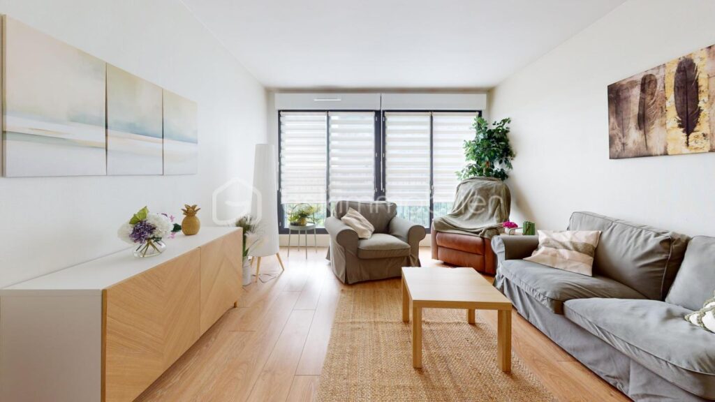 Appartement lumineux de 61m² – 3 pièces – 2 chambres – 60 m²