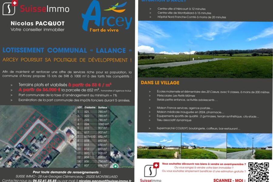 Terrain à vendre à Arcey