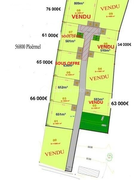 Terrain à vendre à Ploermel