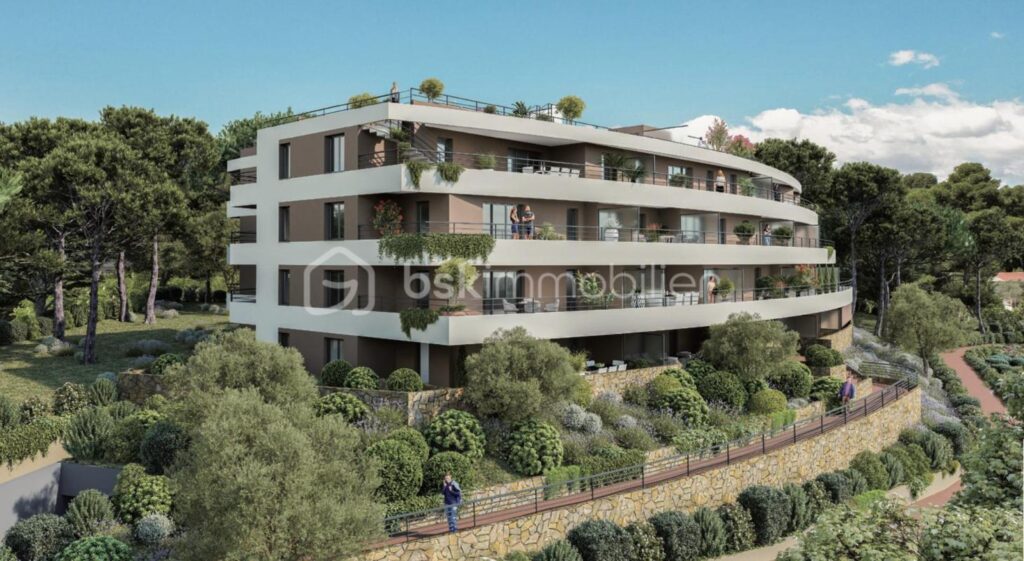ANTIBES – 3P NEUF AVEC VUE MER, TERRASSE ET PISCINE ROOFTOP – 3 pièces – 2 chambres – 75 m²