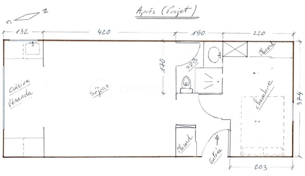 Exclusivité – Baisse de prix, à saisir ! Studio 28 m² vue mer, sans vis-à-vis, au calme absolu – 1 pièce – 1 chambre – 28 m²