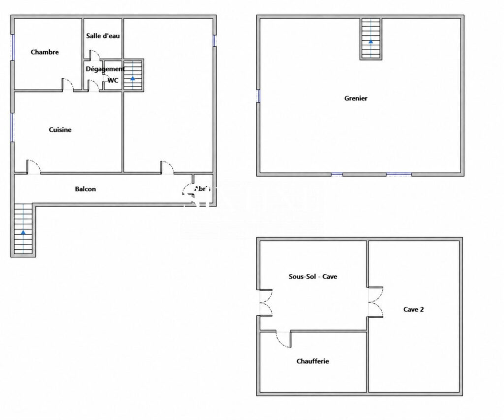 Maison à rénover avec grenier + grande cave  opportunité r – 3 pièces – 1 chambre – 60.58 m²