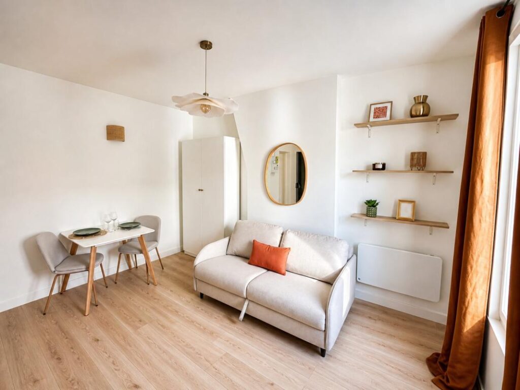 Magnifique appartement T1bis de 25m² entièrement rénové – 1 pièce – 1 chambre – 21 m²