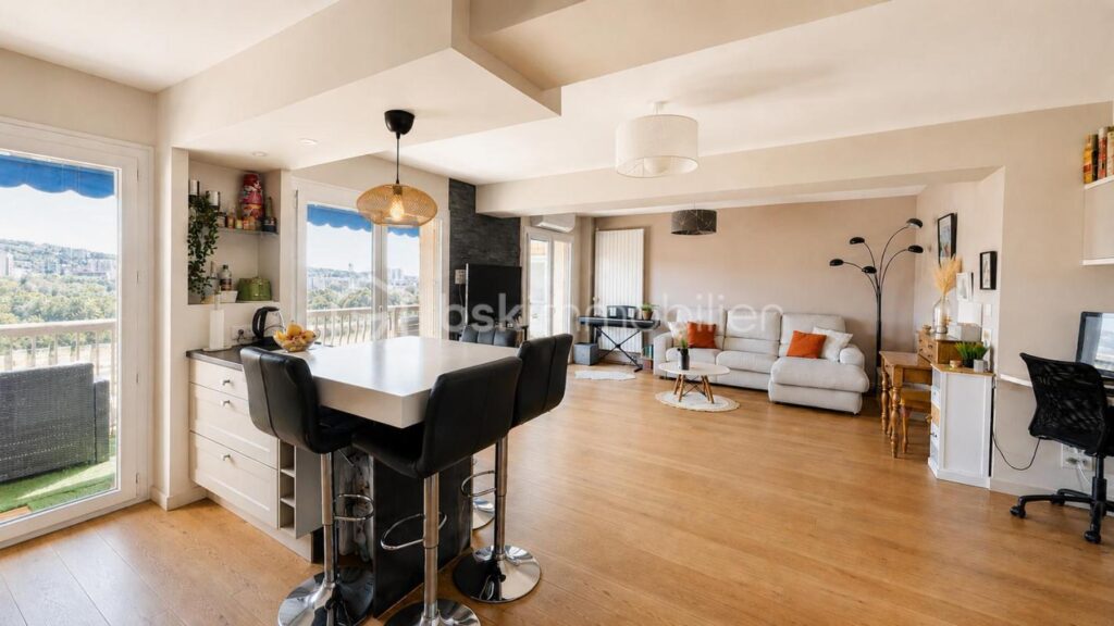 3 pièces vue dégagée cave et parking – 3 pièces – 2 chambres – 74 m²