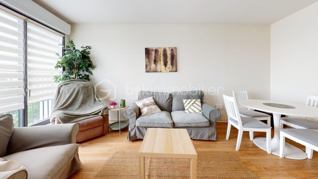 Appartement lumineux de 61m² – 3 pièces – 2 chambres – 60 m²