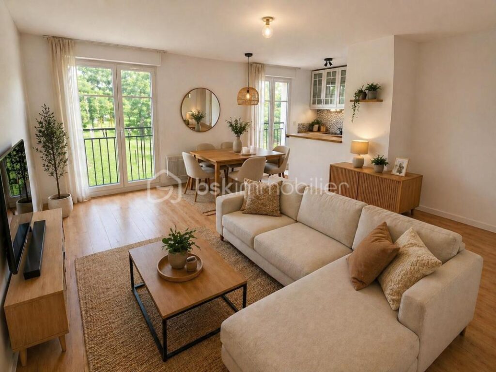 COUP DE CŒUR – DUPLEX DERNIER ÉTAGE – CENTRE MAGNY-LE-HONGRE – VUE PARC + PARKING – 3 pièces – 2 chambres – 61 m²