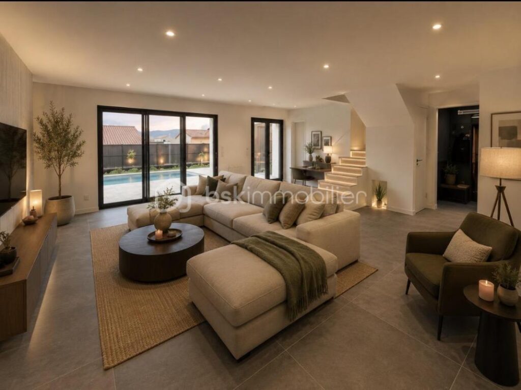 Magnifique villa contemporaine avec piscine – 6 pièces – 5 chambres – 150 m²