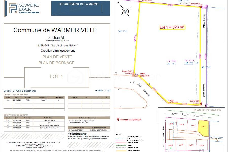 Terrain à vendre à Warmeriville