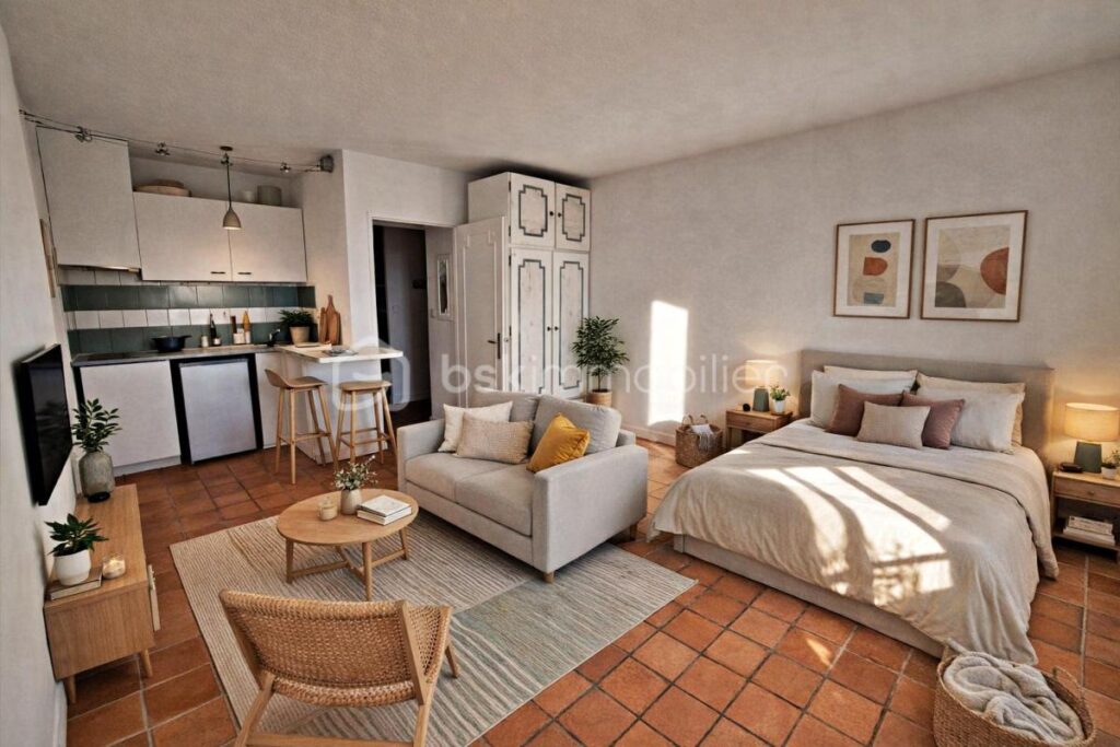 Exclusivité – Baisse de prix, à saisir ! Studio 28 m² vue mer, sans vis-à-vis, au calme absolu – 1 pièce – 1 chambre – 28 m²