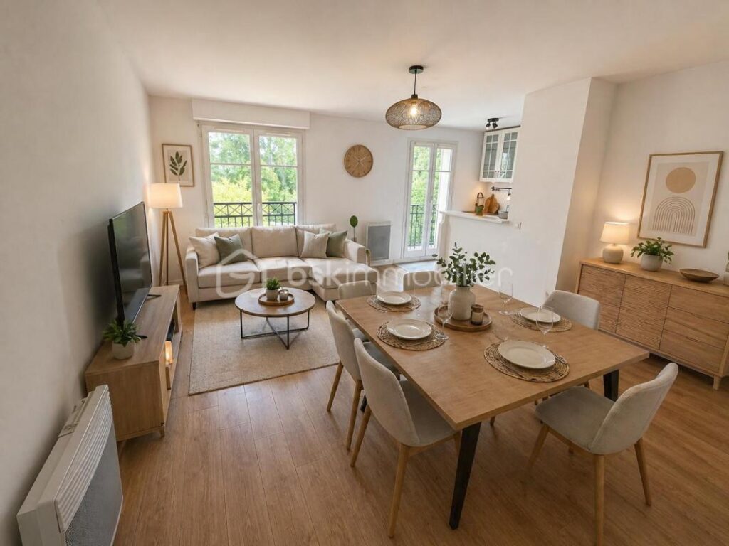 COUP DE CŒUR – DUPLEX DERNIER ÉTAGE – CENTRE MAGNY-LE-HONGRE – VUE PARC + PARKING – 3 pièces – 2 chambres – 61 m²