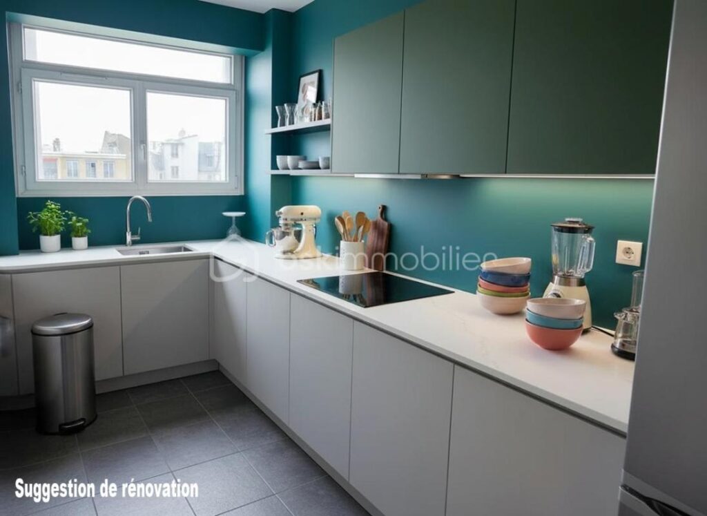 3 pièces lumineux au dernier étage avec vue dégagée et balcon – 3 pièces – 2 chambres – 52 m²