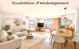 Dans une résidence fermée et sécurisée, bel appartement au 6èm – 4 pièces – 3 chambres – 77.41 m²