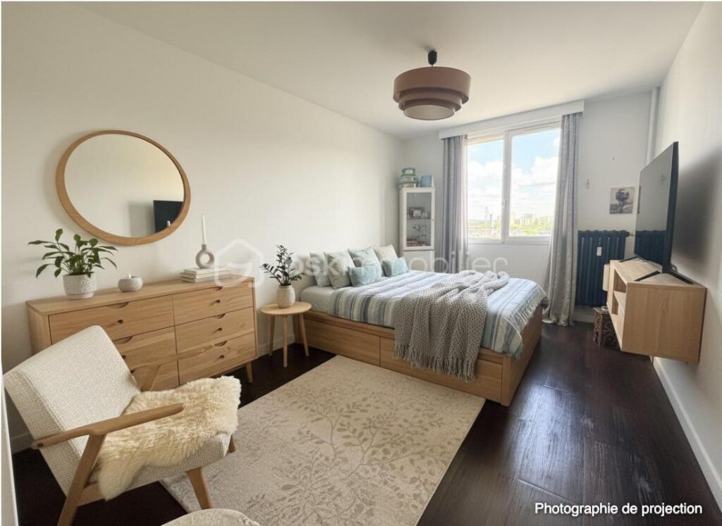 ✨ Vue imprenable – 8ème étage – Fort potentiel à deux pas de Rennes ✨ – 4 pièces – 3 chambres – 65 m²