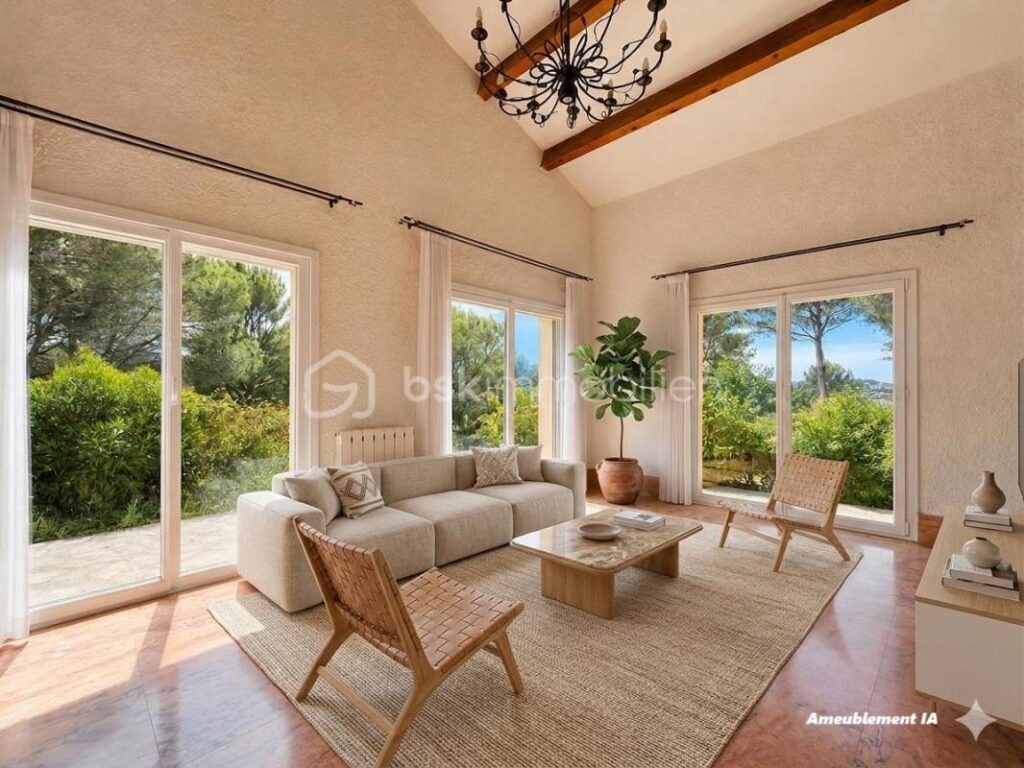 Rare à la vente – Maison de plain-pied avec vue dominante et cadre naturel unique – 6 pièces – 5 chambres – 155 m²