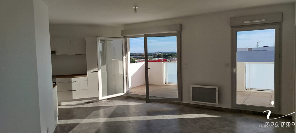 MONTPELLIER SUD T3 NEUF DERNIER ETAGE Avec TERRASSE 25 M2 – 3 pièces – 2 chambres – 60 m²
