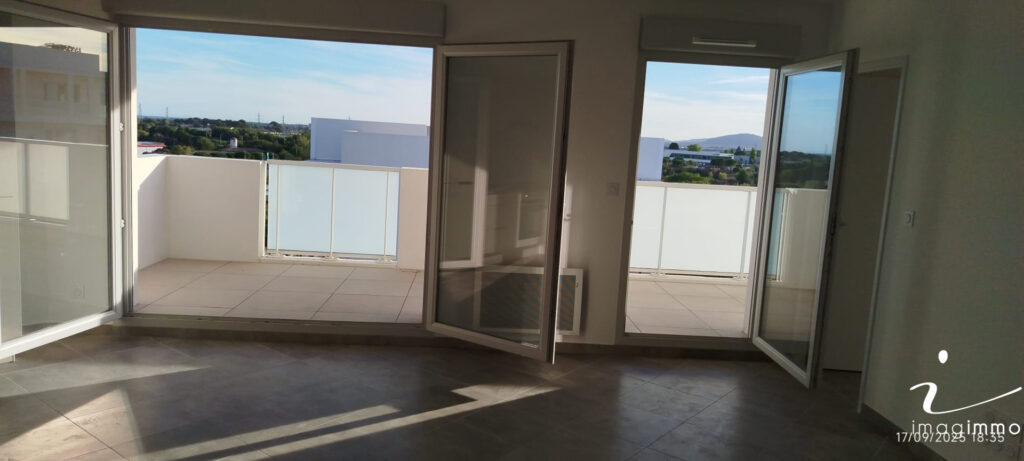 MONTPELLIER SUD T3 NEUF DERNIER ETAGE Avec TERRASSE 25 M2 – 3 pièces – 2 chambres – 60 m²