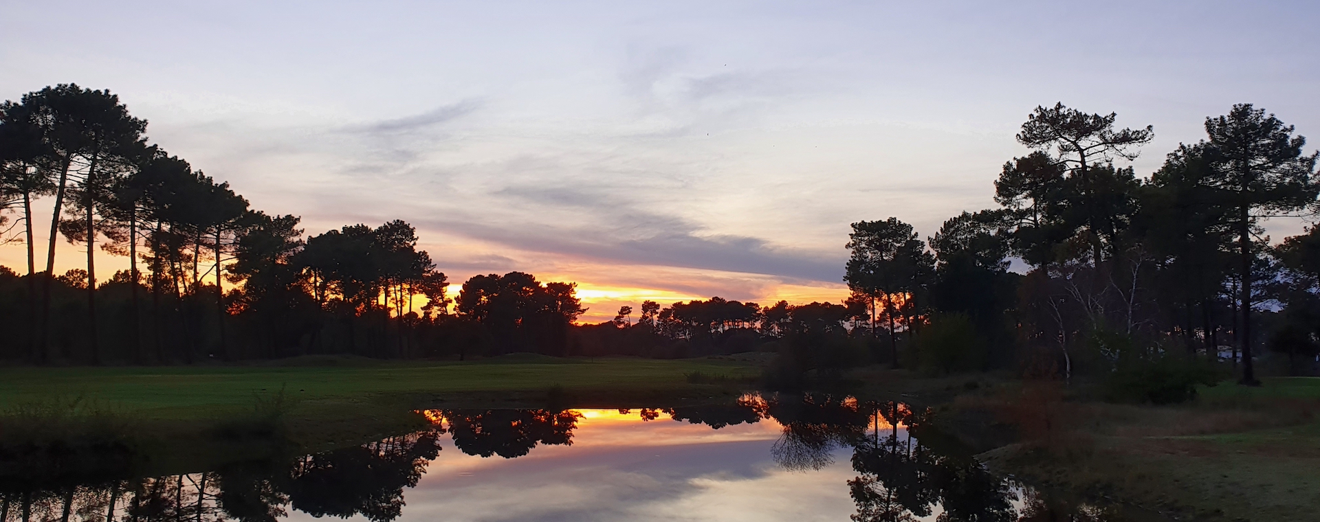 coucher de soleil golf gujan mestras