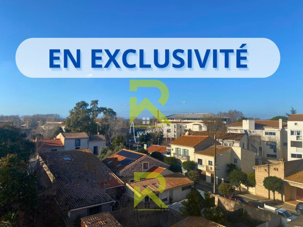 AGDE – Superbe T3 de 59m2  avec terrasses, vue imprenable et – 4 pièces – 2 chambres – 59.03 m²