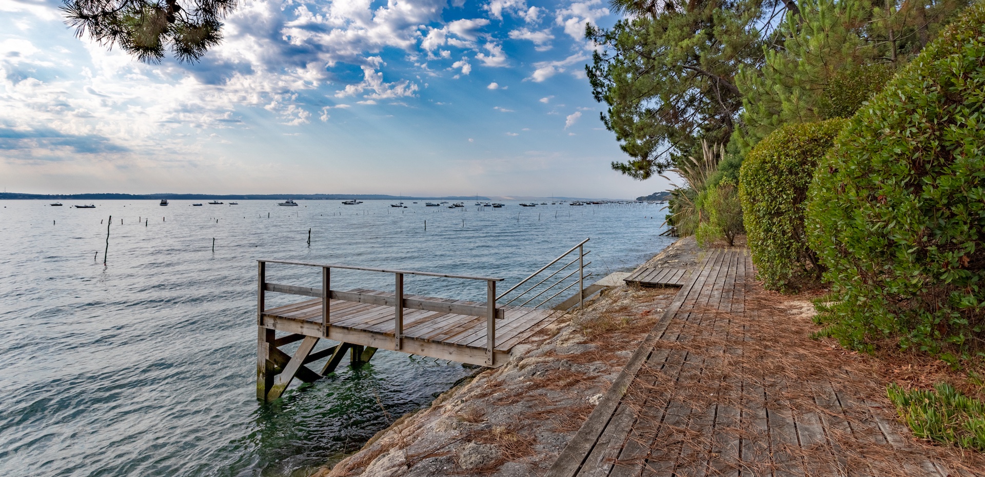 escalier vue bassin cap ferret Vue bassin